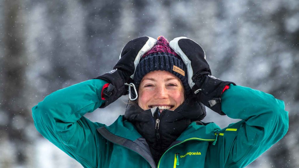 woman skier smiling
