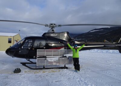 ski touring snowboard touring backcountry helicopter access remote exclusive Canadian Adventure Company Mallard Mountain Lodge British Columbia Rockies Canadian Rockies