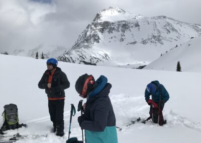 ski touring snowboard touring backcountry powder snow helicopter access remote exclusive Canadian Adventure Company Mallard Mountain Lodge British Columbia Rockies Canadian Rockies