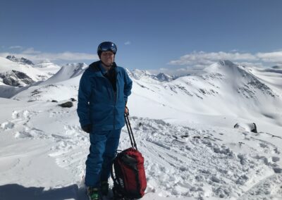 ski touring snowboard touring backcountry powder snow helicopter access remote exclusive Canadian Adventure Company Mallard Mountain Lodge British Columbia Rockies Canadian Rockies
