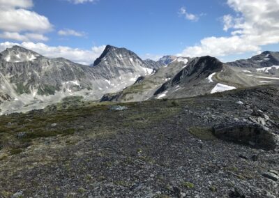 high alpine ridges and steep mountain views