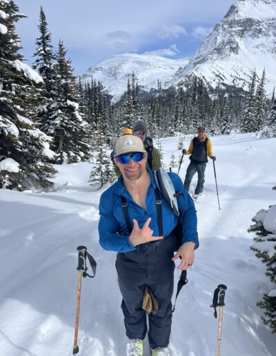 group of ski tourers