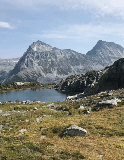 Alpine lake in the mountains